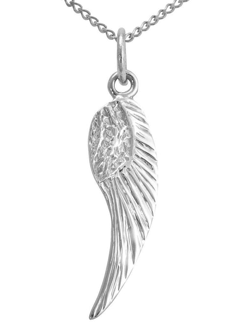 Ladies sterling silver angel wing necklace