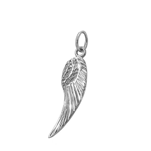 Womens sterling silver angel wing pendant only
