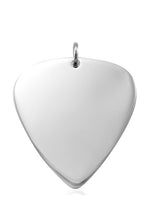 Music jewellery sterling silver guitar pick pendant