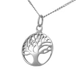 Womens sterling silver tree of life necklace pendant chain