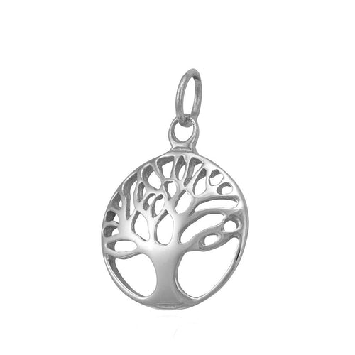 Womens sterling silver tree of life pendant necklace charm