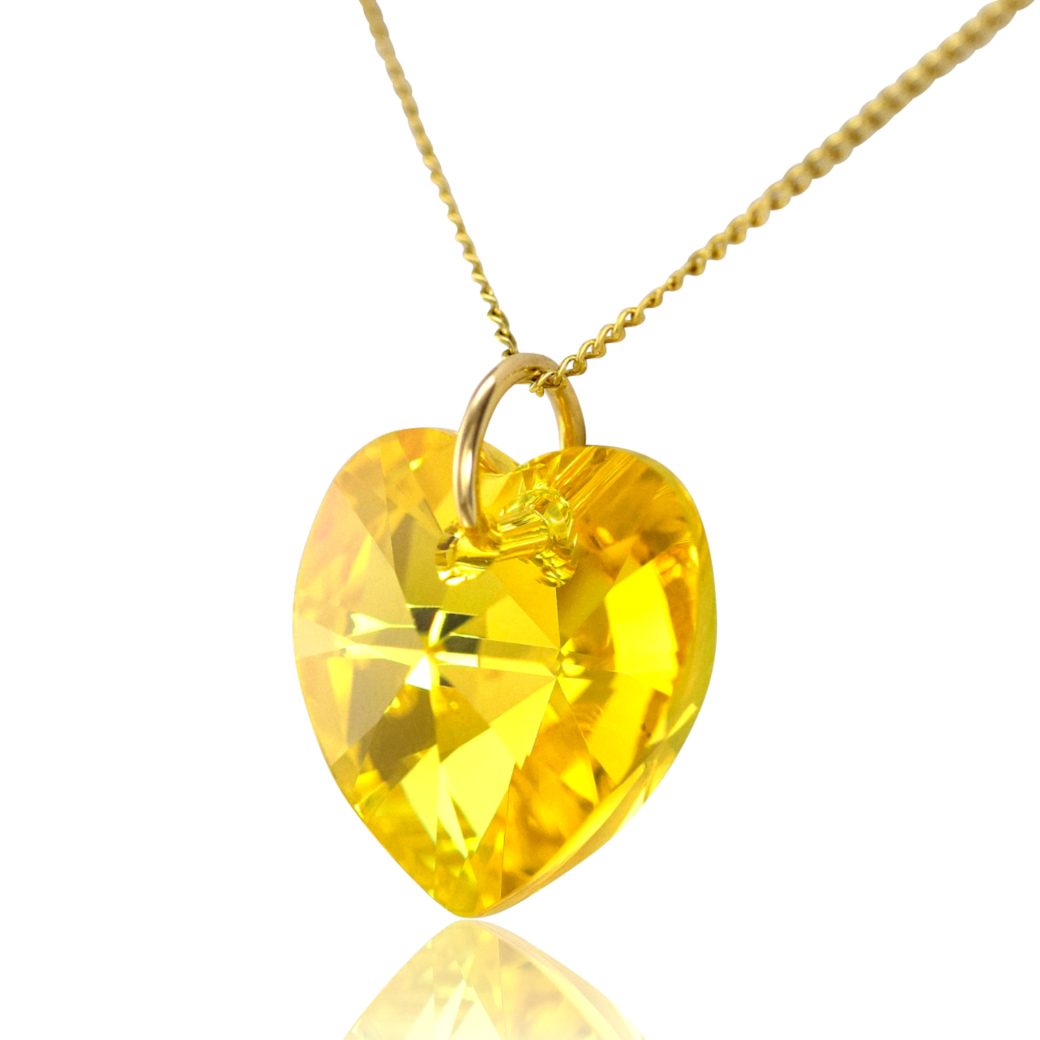 Yellow American Diamond Necklace Set - Jewelry for Office - Serendipity Crystal  Necklace Set by Blingvine