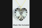 Necklace charm black crystal pendant swarovski jewellery
