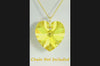 Yellow citrine crystal November birthstone jewellery gold heart pendant