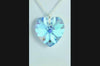 Crystal jewellery silver heart pendant necklace for women