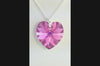 Swarovski crystal pink love heart necklace womens jewellery UK