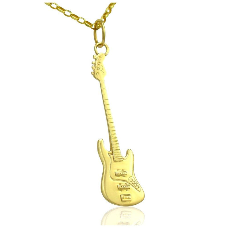 guitar necklace gold bass guitar jewellery music gifts for him uk