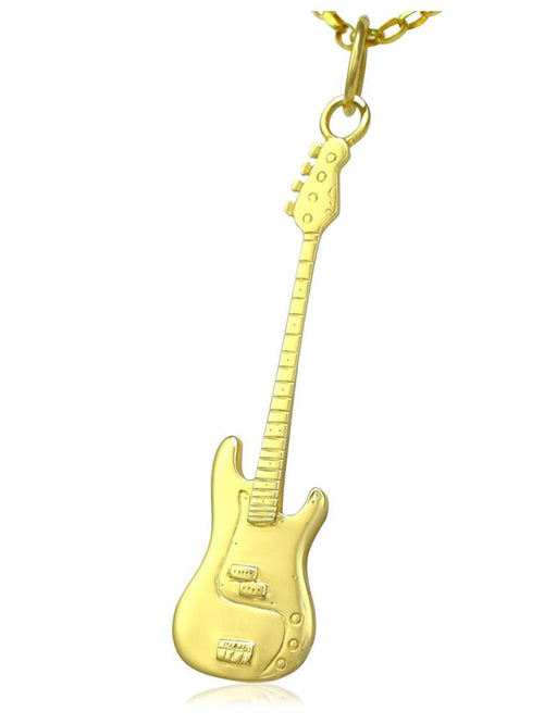 9ct Gold Guitar Necklace Bass Guitar Gifts for Him UK