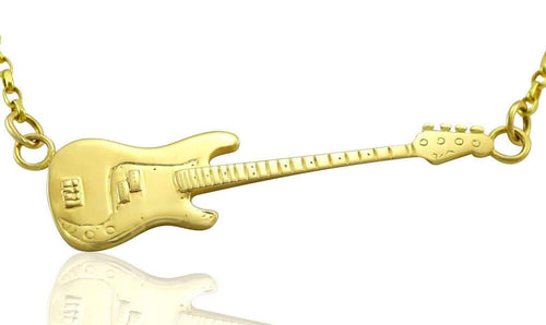 solid gold guitar necklace bass guitar gifts uk 
