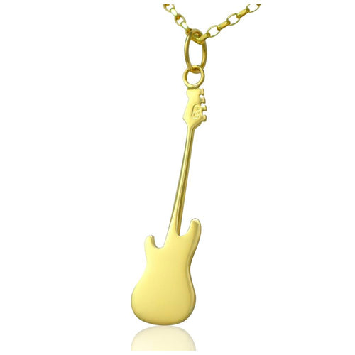 9ct Gold Guitar Necklace Bassist Gifts UK