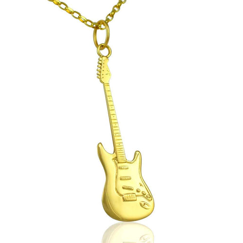 9ct gold guitar necklace mens music gifts for him