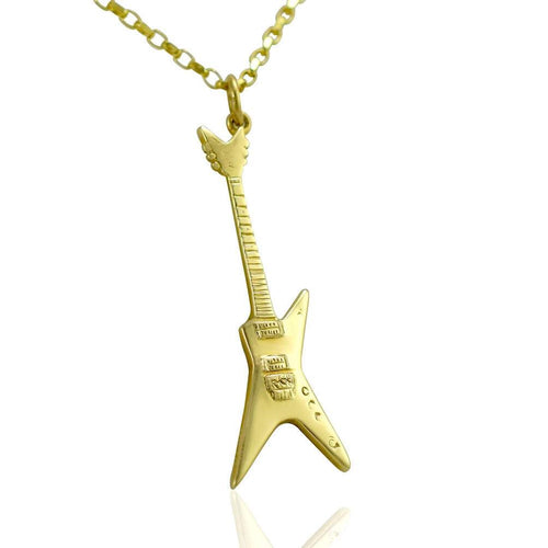 solid gold guitar necklace music gifts for metalheads uk picture