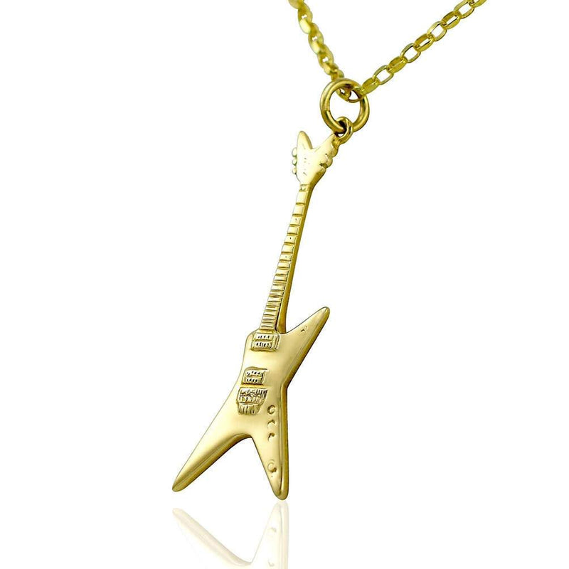 solid gold guitar necklace music gifts for metalheads uk picture