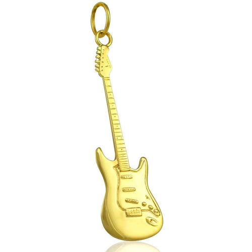 9ct gold guitar pendant mens music gifts for him