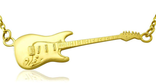 mens guitar necklace gold guitar jewellery music gifts for him online