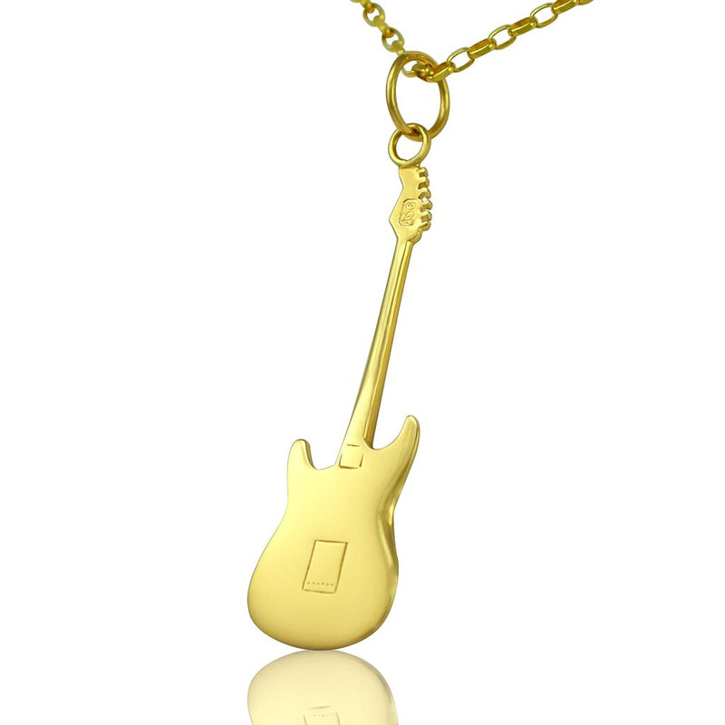 Mens gold guitar necklace music gifts for him uk