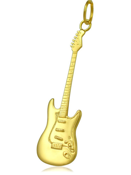 Mens gold guitar pendant music gifts for him