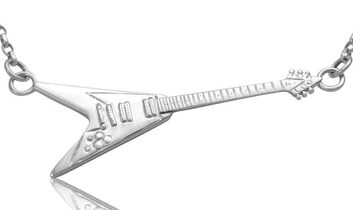 sterling silver guitar necklace jewelry guitar gifts 